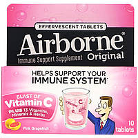 Препарат с витамином С AirBorne, Шипучие таблетки, со вкусом розового грейпфрута, 10 таблеток - Оригинал