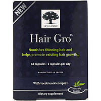 Препарат для волос, кожи и ногтей New Nordic, Hair Gro, 60 капсул - Оригинал