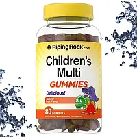 Вітаміни для дітей Piping Rock Children's Multi Gummies Фруктовий смак 80 жувальних цукерок з 1 року