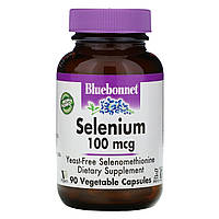 Селен Bluebonnet Nutrition, селен, 100 мкг, 90 вегетарианских капсул - Оригинал