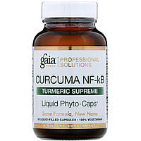 Куркума Gaia Herbs Professional Solutions, NF-kB Turmeric Supreme, 60 капсул, заполненных жидкостью - Оригинал