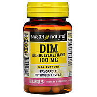 Дииндолилметан (DIM) Mason Natural, , 100 мг, 60 капсул - Оригинал