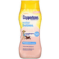 Сонцезахисний крем Coppertone, Water Babies, Sunscreen Lotion, SPF 50, 8 fl oz (237 ml) (Discontinued Item), оригінал. Доставка