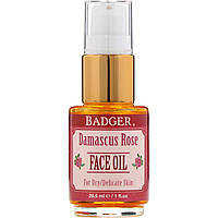 Олія для обличчя Badger Company, Damascus Rose Face Oil, 1 fl oz (29.5 ml), оригінал. Доставка з США/ЄС протягом 14 днів