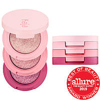 Палетка теней Kaja Beauty Bento Bouncy Shimmer Eyeshadow Trio rose tones Standart Shimmer - Оригинал