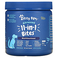 Витамины для собак Zesty Paws, Advanced 8 in 1 Multivitamin Bites, мультивитамины 8 в 1 для взрослых собак, со