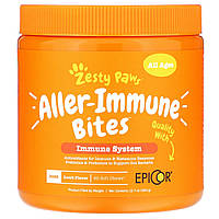 Вітаміни для собак Zesty Paws, Aller-Immune Bites for Dogs, All Ages, Lamb, 90 Soft Chews, 11.1 oz (315 g), оригінал. Доставка з