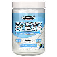 Изолят сывороточного протеина Muscletech, ISO Whey Clear, Ultra-Pure Protein Isolate, Lemon Berry Blizzard,