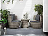 PE Rattan Garden Bistro Set Сірий CAPRI, фото 3