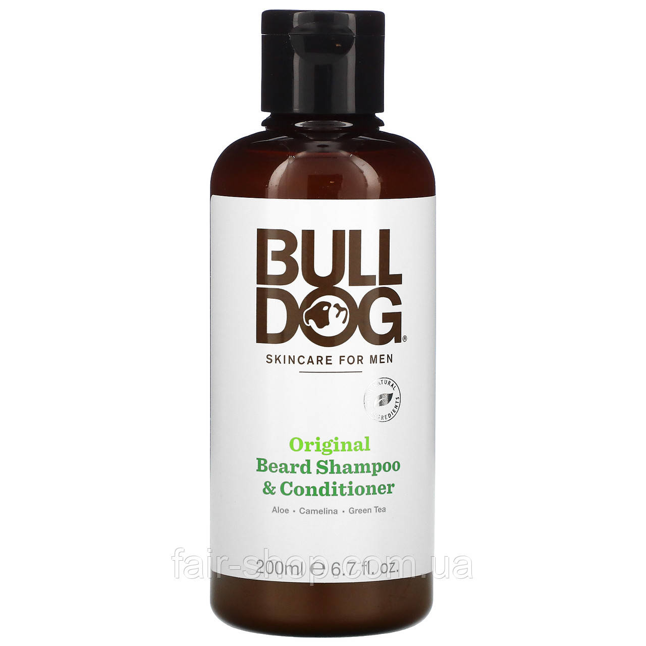 Засіб для бороди Bulldog Skincare For Men, Beard Shampoo & Conditioner + Aloe Vera, Original , 6.7 fl oz (200 ml), оригінал., фото 1