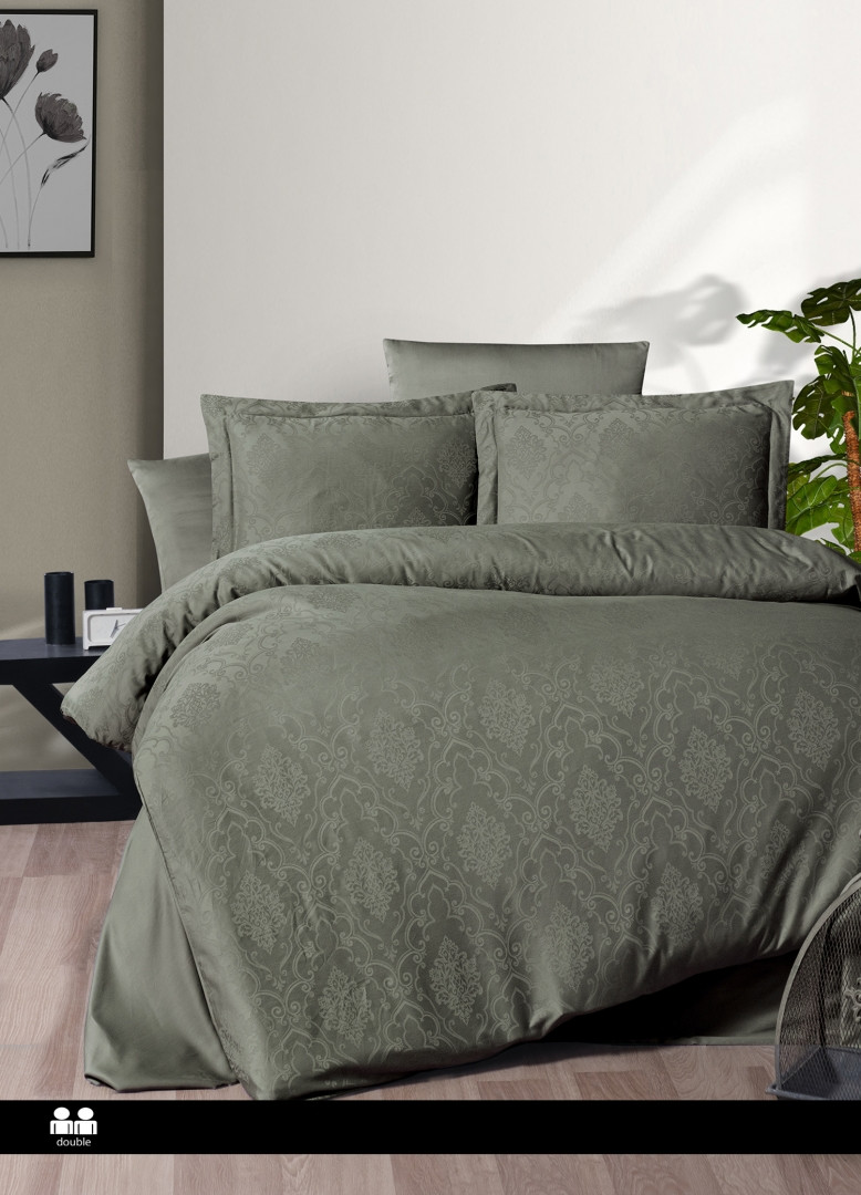 Турецьке Постільна Білизна First Choice Jacquard Satin Vladya Moon Mist