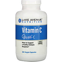 Аскорбиновая кислота Lake Avenue Nutrition, Vitamin C, Quali-C, 1,000 mg, 365 Veggie Capsules - Оригинал