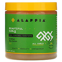 Крем для волос Alaffia, Beautiful Curls, Curl Control Custard, All Curls, Unrefined Shea Butter, 8 fl oz (235