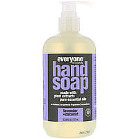 Жидкое мыло для рук Everyone, Мыло для рук, Лаванда + кокос, 12,75 унции (377 мл) - Оригинал