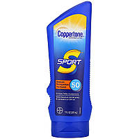 Солнцезащитное средство для тела Coppertone, Sport, Sunscreen Lotion, SPF 50, 7 fl oz (207 ml) - Оригинал