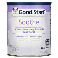 Детская молочная смесь Gerber, Good Start, Soothe, Infant Formula with Iron, 0 to 12 Months, 12.4 oz (351 g) -