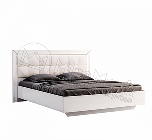 Двоспальне ліжко Профіль та мяка спинка 160х200 без каркаса Белла Білий Глянець Міромарк