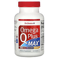 Рыбий жир Омега-3 Dr. Sinatra, Omega Q Plus MAX, 100 mg, 60 Softgels - Оригинал