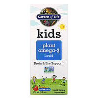 Garden of Life, Kids Plant Omega-3 Liquid, Strawberry , 2 fl oz (57.5 ml) - Оригинал