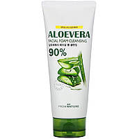 Очищающее средство для лица From Nature, Aloe Vera, 90%, Facial Foam Cleansing, 130 g - Оригинал