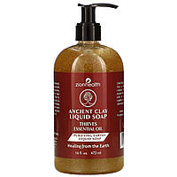 Жидкое мыло для рук Zion Health, Ancient Clay Liquid Soap, Thieves Essential Oil, 16 fl oz (473 ml) - Оригинал