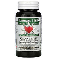 Клюква Kroeger Herb Co, Complete Concentrates, Cranberry, 90 Vegetarian Capsules - Оригинал