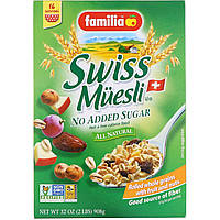 Горячие каши Familia, Swiss Muesli, Не содержит добавленного сахара, 908 г (32 унций) - Оригинал