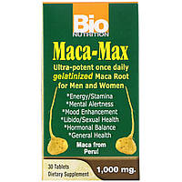 Мака Bio Nutrition, Maca Max, 1,000 мг, 30 таблеток - Оригинал