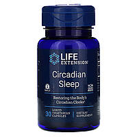 Снотворное Life Extension, Circadian Sleep, добавка для здорового сна, 30 вегетарианских капсул, заполненных