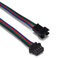 Комплект. Коннектор JST Connector 4pin "папа-мама" для SPI адресных светодиодных лент WS2813, WS2815