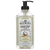 Жидкое мыло для рук J R Watkins, Hand Soap, Coconut, 11 fl oz (325 ml) - Оригинал