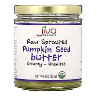 Масло кешью Jiva Organics, Raw Cashew Butter, Creamy - Unsalted, 16 oz (456 g) - Оригинал Арахис, Арахисовое масло Jiva Organics, Raw Sprouted Pumpkin Seed Butter, Creamy - Unsalted, 8 oz (228 g), Арахисовое масло Jiva Organics, Raw Sprouted Pumpkin Seed