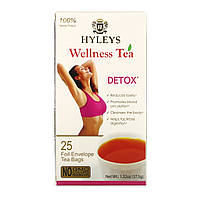 Лечебные чаи Hyleys Tea, Wellness Tea, Detox, 25 Tea Bags, 1.32 oz (37.5 g) - Оригинал
