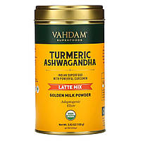 Куркума Vahdam Teas, Latte Mix, Turmeric Ashwagandha, 3.53 oz (100 g) - Оригинал