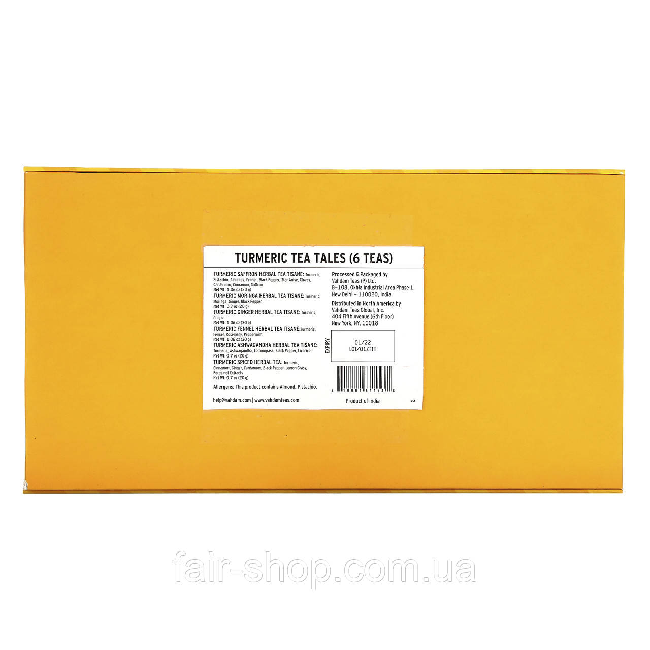 Трав'яний чай Vahdam Teas, Turmeric Tea Tales Set, 6 Piece Set