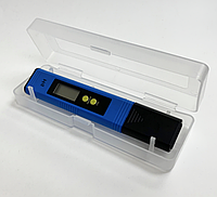 Тестер, анализатор воды/жидкости PH кислотности 0.00-14.00 с калибровочными порошками, кислотность - синий