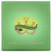 Зеленый чай Vahdam Teas, Loose Leaf Green Tea, Himalayan Green Gift Set, 1 Tin Caddy - Оригинал