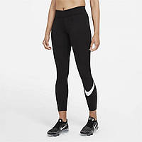 Леггинсы Nike Sportswear Essential Women's Mid-Rise Swoosh Black - Оригинал