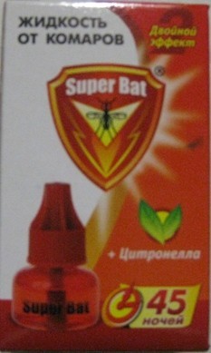 Рідина для фумігатора Super Bat з подвійним ефектом 45 ночей
