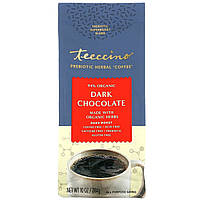 Трав'яний замінник кави Teeccino, Prebiotic Herbal Coffee, Dark Chocolate, Dark Roast, Caffeine Free, 10 oz (284 g), оригінал.