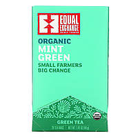 Зеленый чай Equal Exchange, Organic Mint Green, Green Tea, 20 Tea Bags, 1.41 oz (40 g) - Оригинал