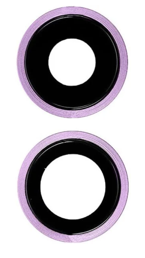 Скло камери для iPhone 11, фіолетове + кільце, комплект 2 шт., фото 1