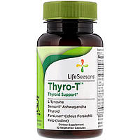 Женское гормональное средство LifeSeasons, Thyro-T, Thyroid Support, 10 Vegetarian Capsules - Оригинал