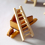 Мініатюра сходи маленькі 6.5*2.2 см Ясен, фото 3