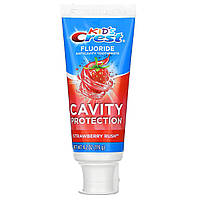 Детская зубная паста Crest, Kids, Fluoride Anticavity Toothpaste, For Ages 2+, Strawberry Rush, 4.2 oz (119 g)