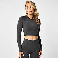 Футболка USA Pro Seamless Crop Black - Оригинал Футболка USA Pro Seamless Crop Charcoal, Серые