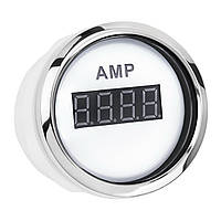 Цифровий амперметр З ЗМІТЕЛЕМ I GAUGE 52MM з функцією попередження (білий) LED-дисплей