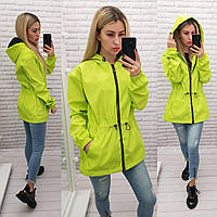 Жіноча демісезонна паркова арт А101 / демісезонна куртка / лимонного кольору