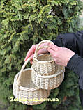 Набір кошиків «Болеро» з цілісної вибіленої лози, фото 5