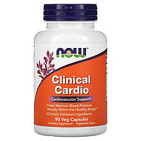 NOW Foods, Clinical Cardio, Поддержка сердечно-сосудистой системы, 90 растительных капсул - Оригинал